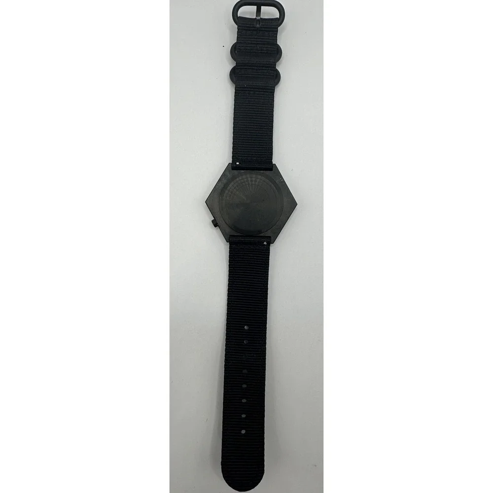SOLGAARD x SUPER 73 Hex Watch #163 Black Dial Nylon Band‎ New Battery